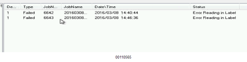 Resending Batch files will cause Error Reading in Label